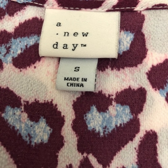 A New Day leopard purple printed midi maxi‎ dress size Small tie waist boho - Picture 5 of 13